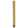 12 Inch Down Rod Length - Brushed Brass Finish